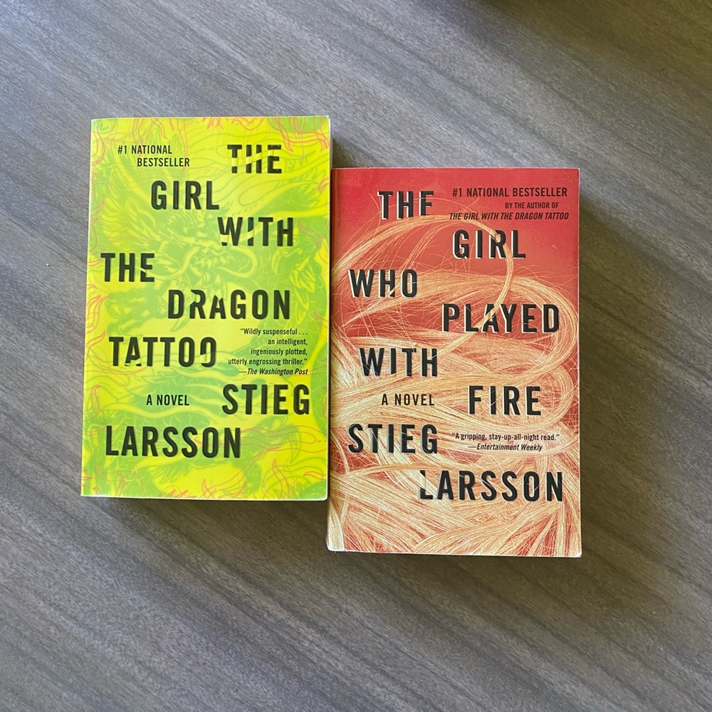 Girl With the Dragon Tattoo + Girl Who Played With Fire by Stieg Larsson